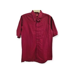 Men's Red Button-Up Shirt